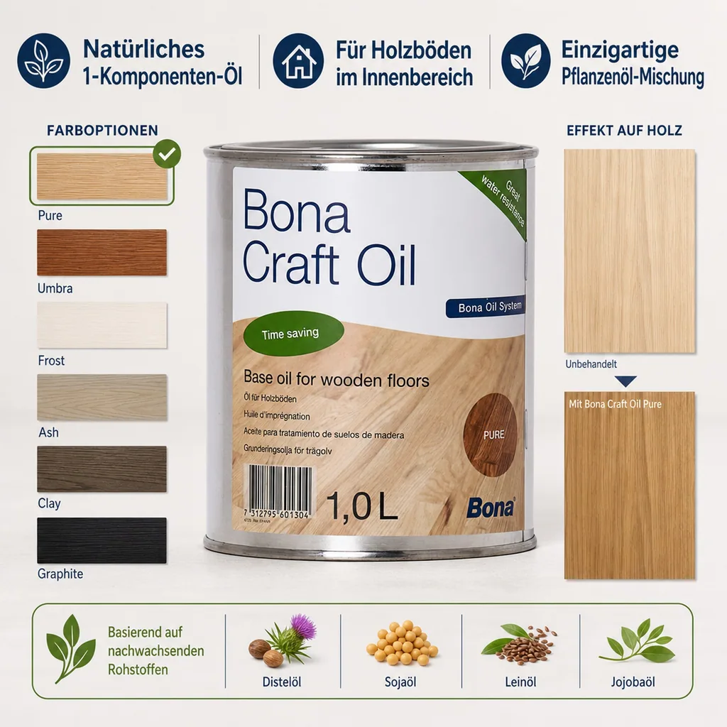 BONA Craft Oil PURE 1 Liter neutral