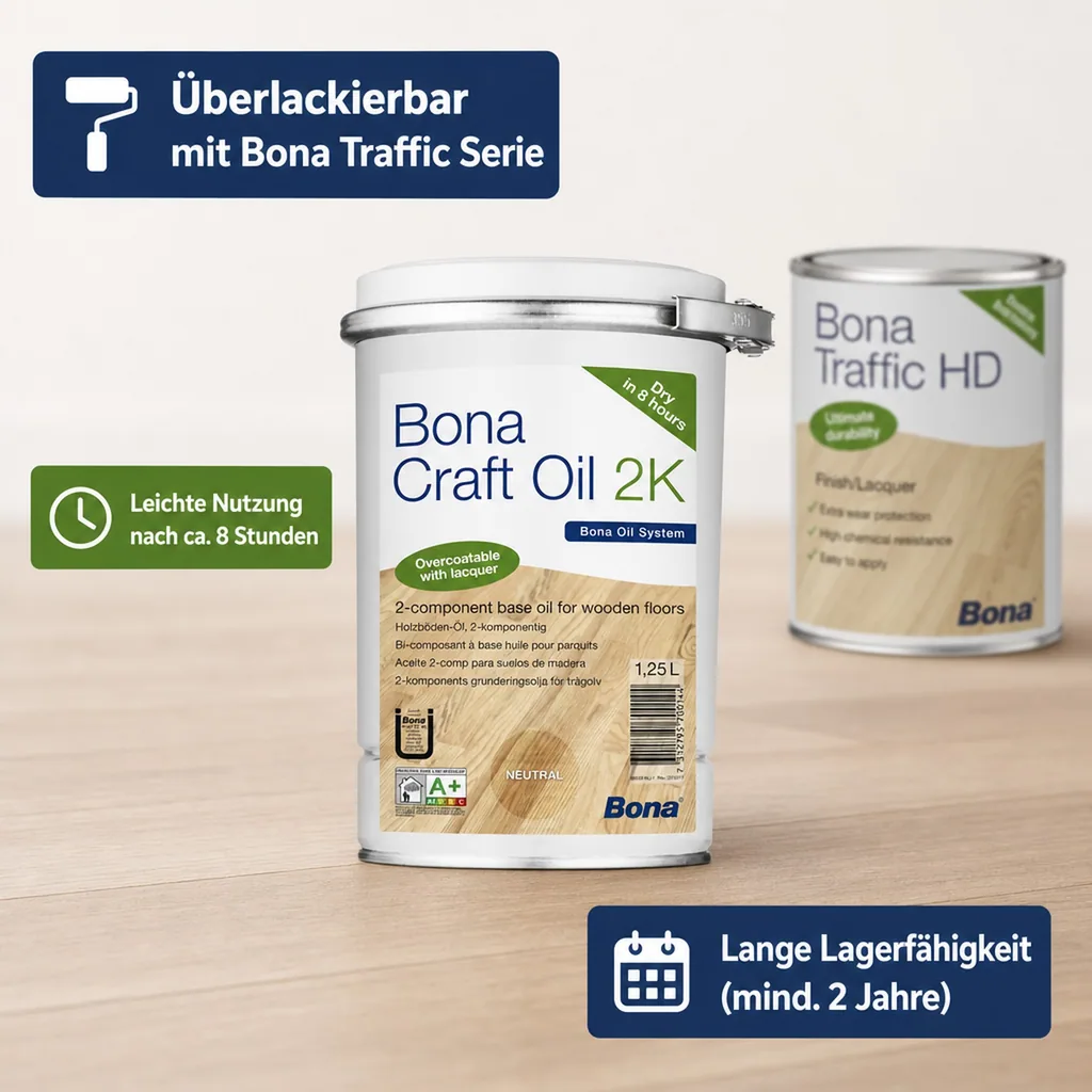 BONA Craft Oil 2K Umbra 1,25 Liter kastanienbraun