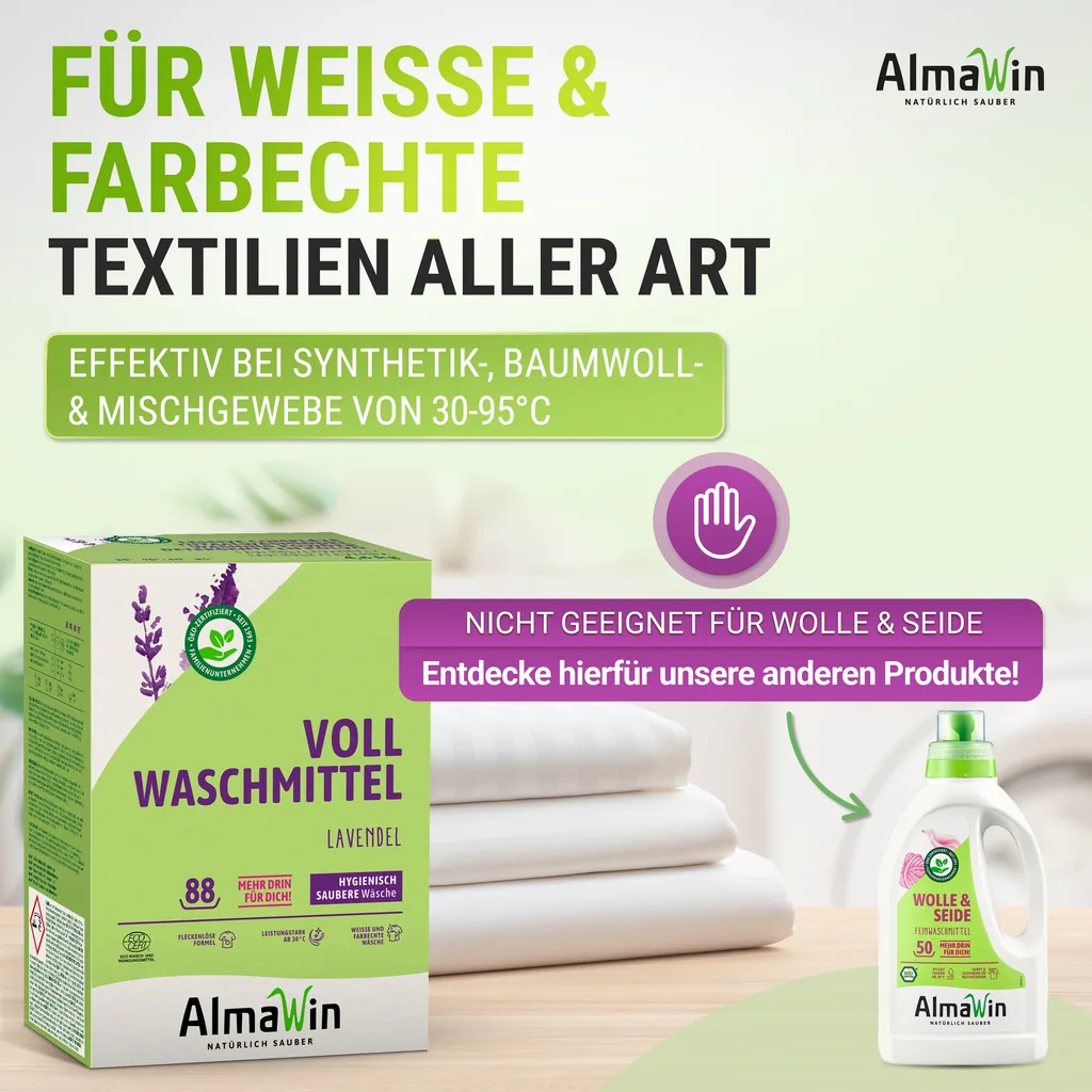 ALMAWIN Vollwaschmittel 4,6 kg 82 Waschgänge