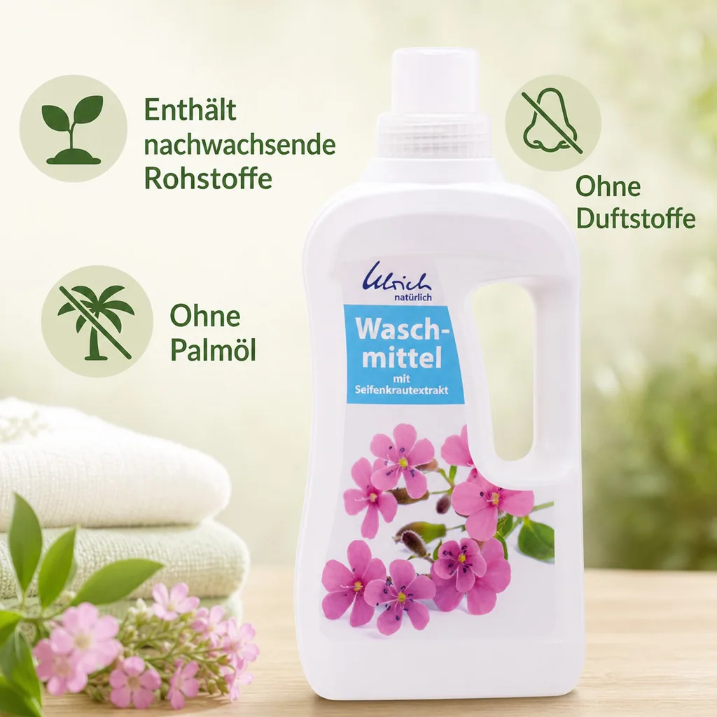ULRICH natürlich Waschmittel mit Seifenkrautextralt 1 Liter flüssig