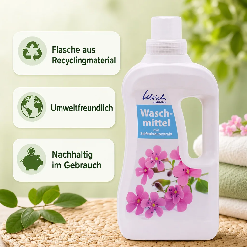ULRICH natürlich Waschmittel mit Seifenkrautextralt 1 Liter flüssig