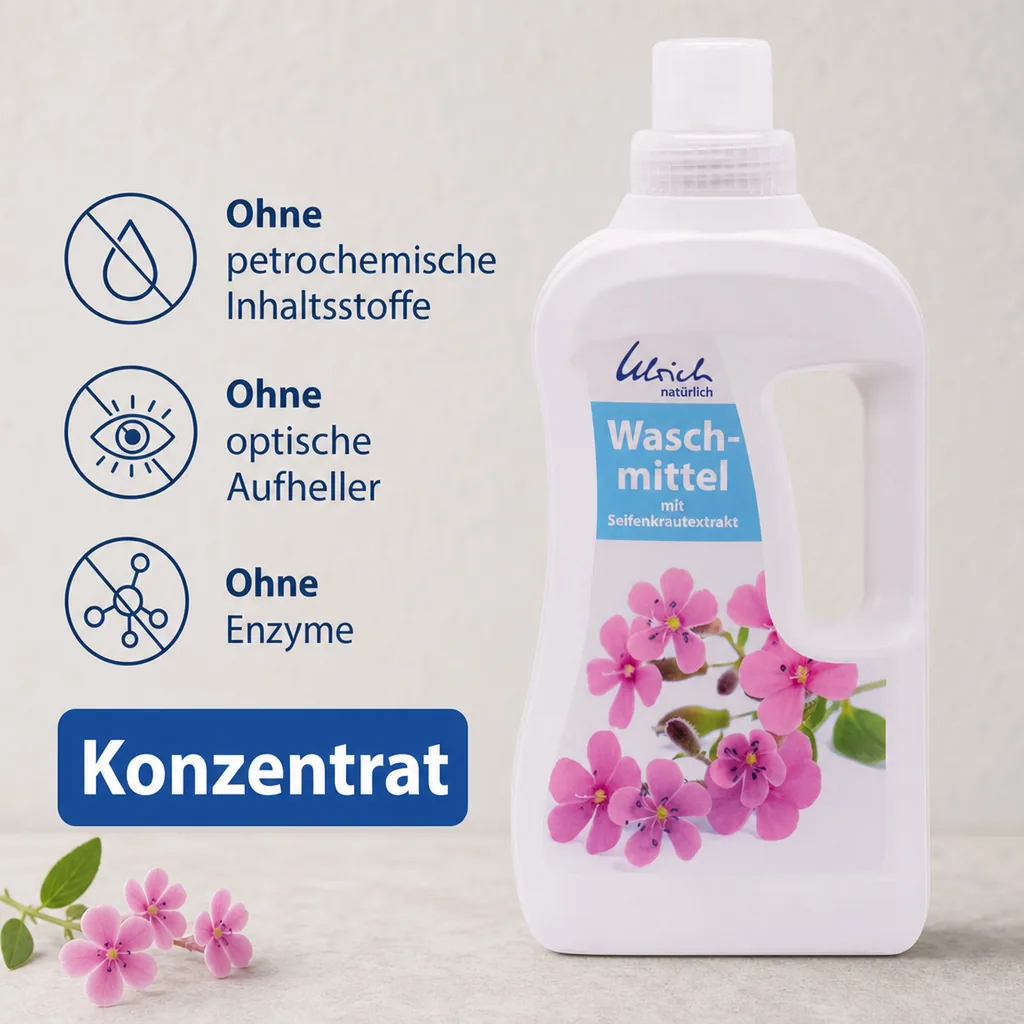 ULRICH natürlich Waschmittel mit Seifenkrautextralt 1 Liter flüssig