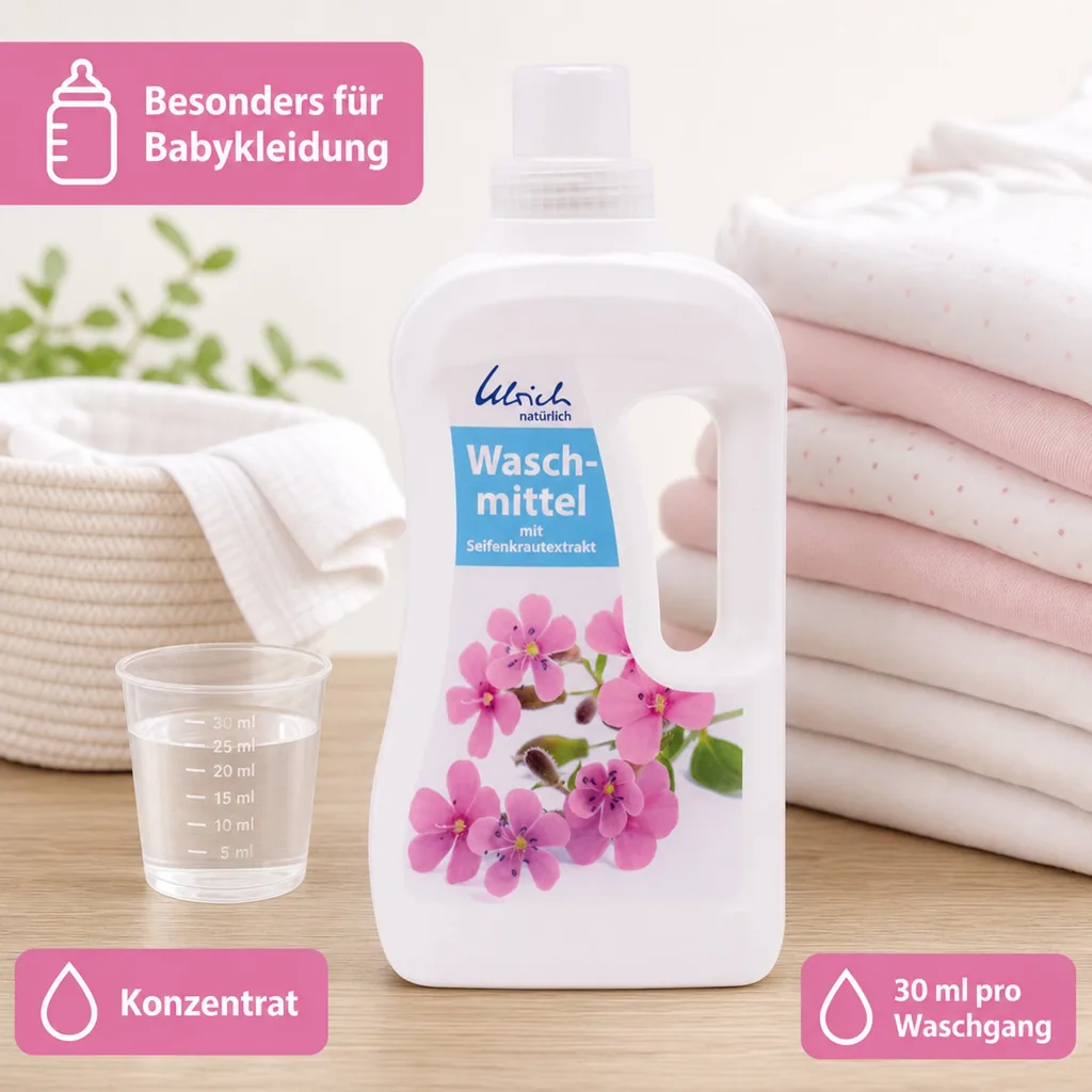 ULRICH natürlich Waschmittel mit Seifenkrautextralt 1 Liter flüssig