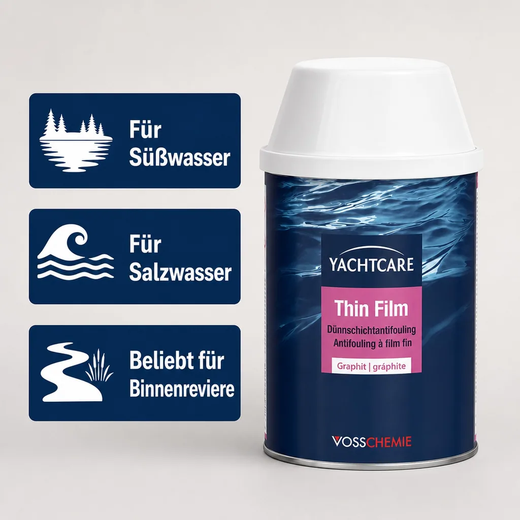 YACHTCARE Thin Film Dünnschicht Antifouling 750 ml graphit
