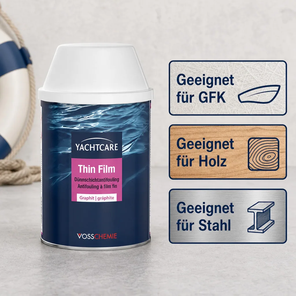 YACHTCARE Thin Film Dünnschicht Antifouling 750 ml graphit