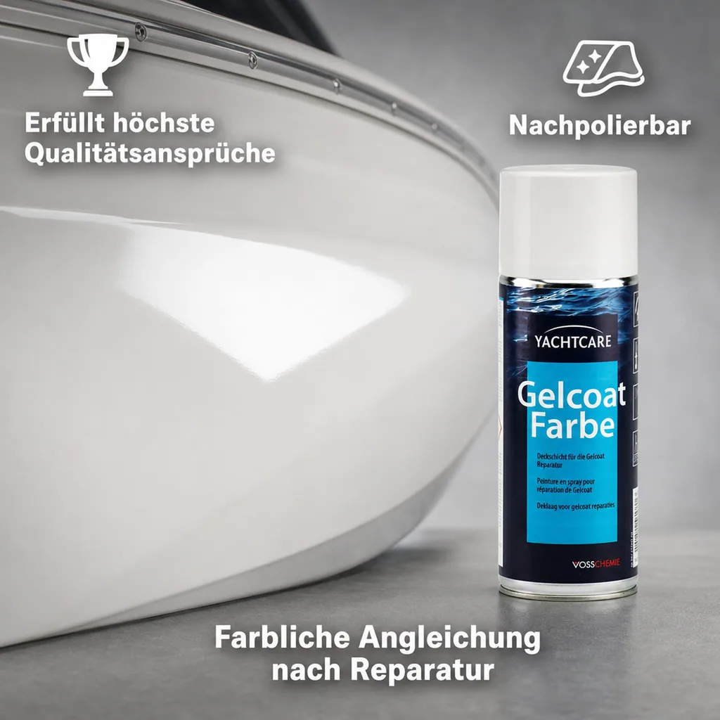 YACHTCARE Gelcoat Farbe RAL 9010 reinweiß 400 ml Aerosolspraydose