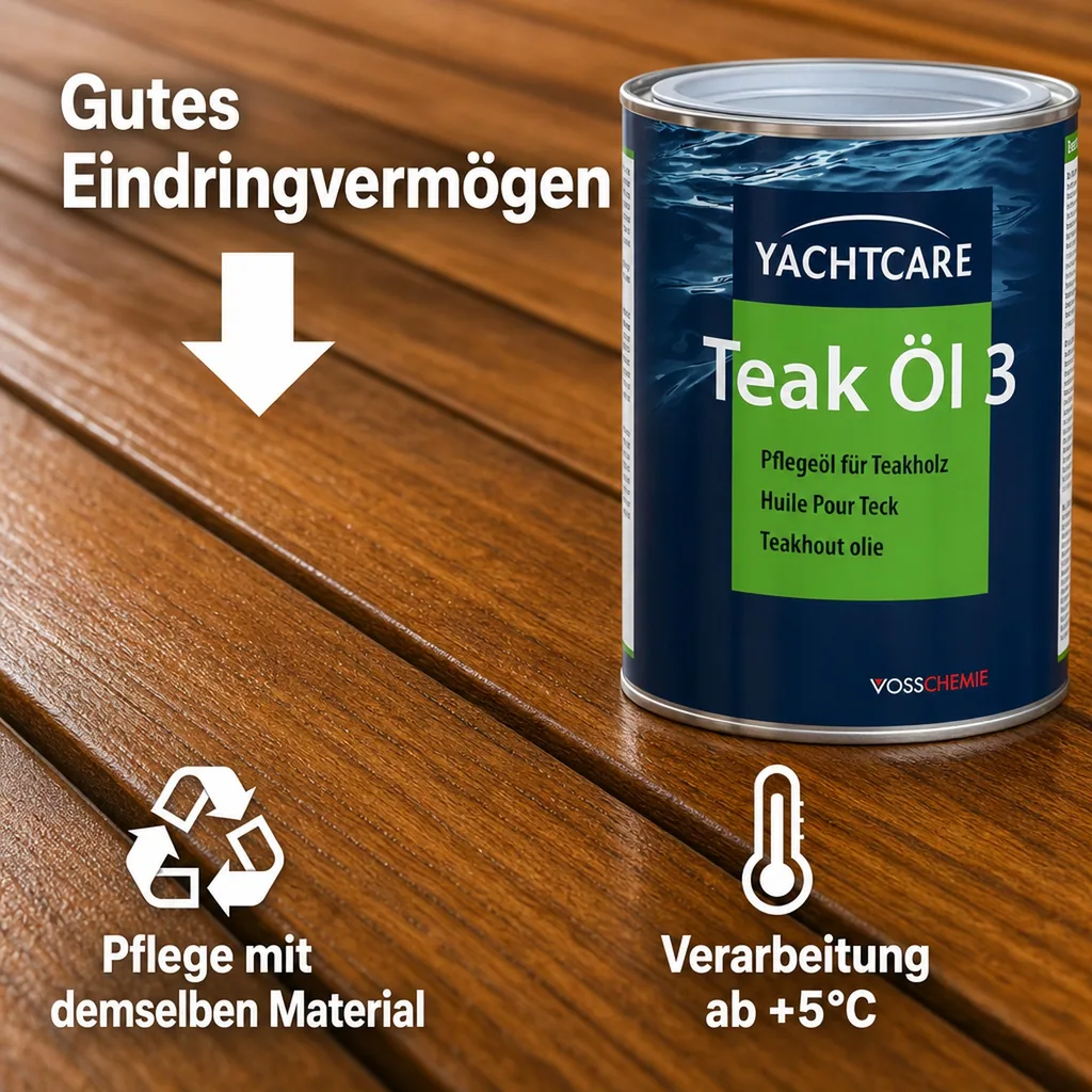 YACHTCARE Teak Öl 3 1 Liter