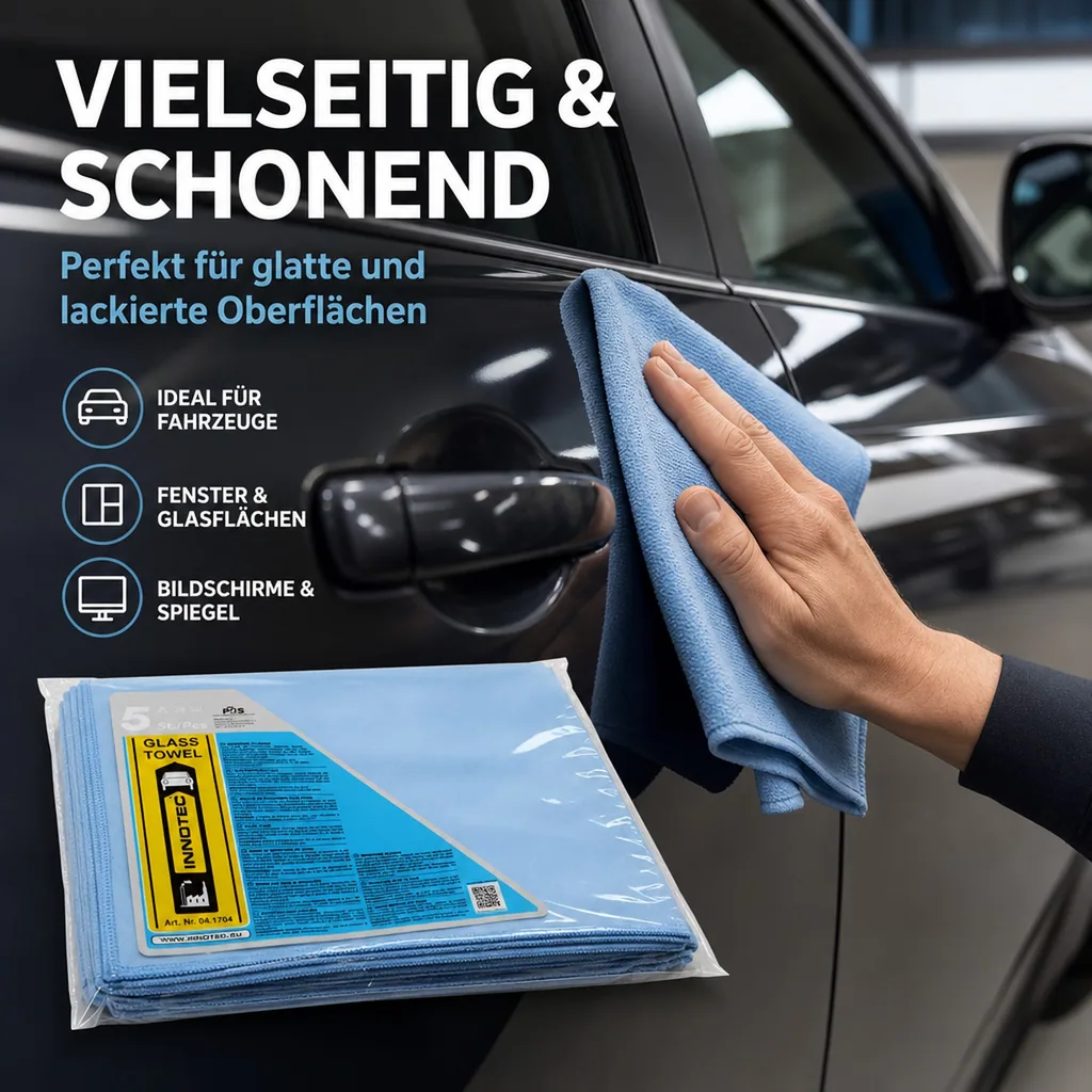 INNOTEC Glass Towel blau 5 Stück Packung 04.174