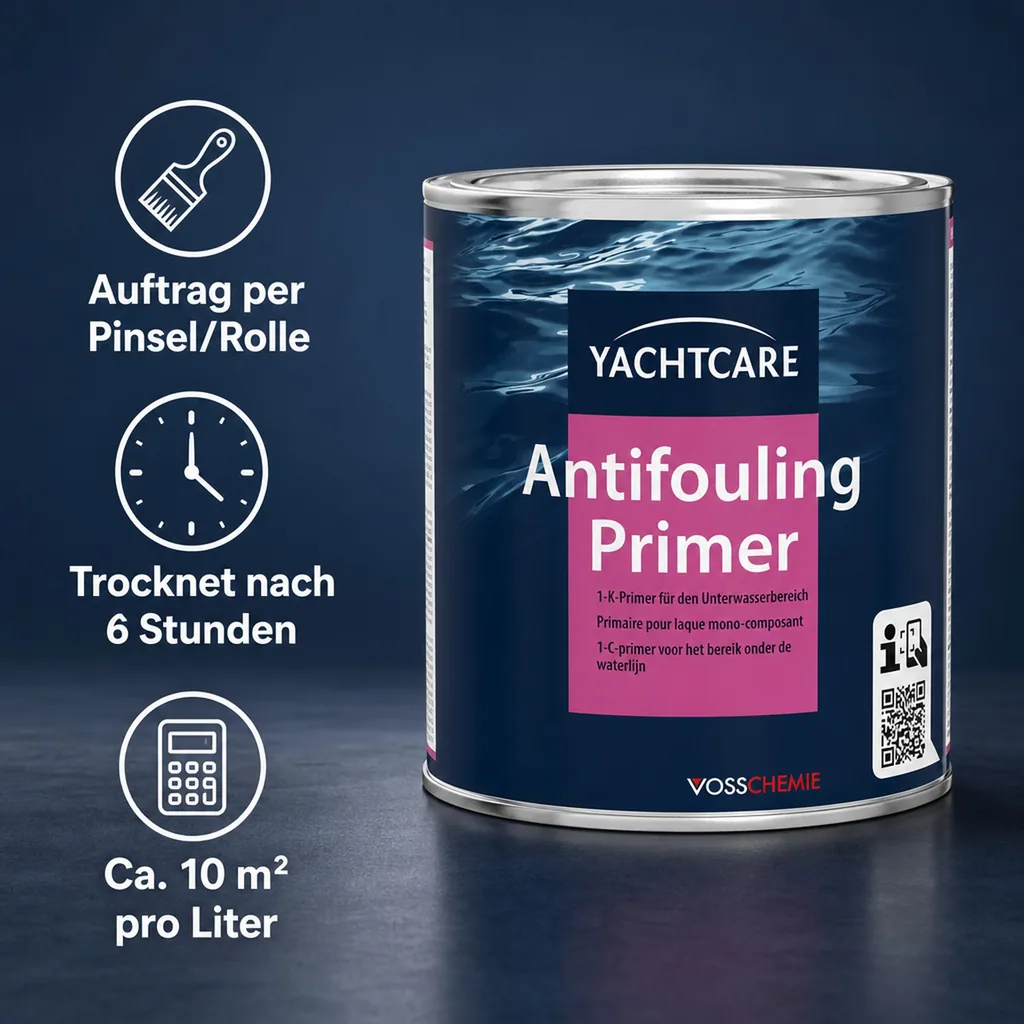 YACHTCARE Antifouling Primer 750 ml matt grau