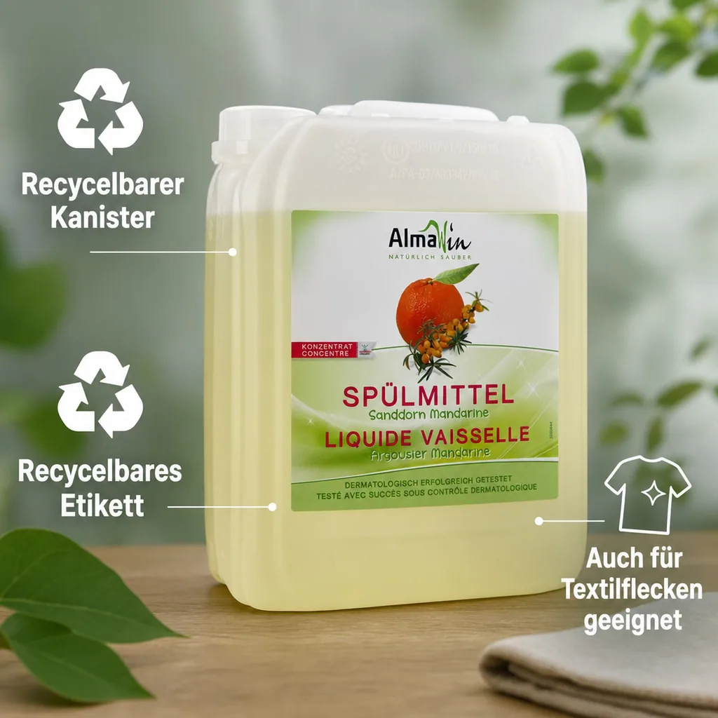 ALMAWIN Spülmittel Sanddorn Mandarine 5 Liter
