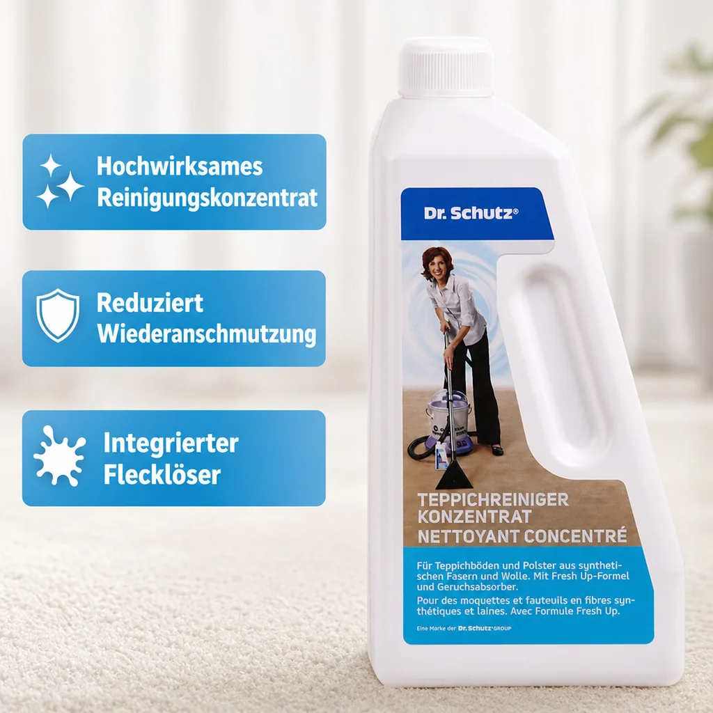 DR. SCHUTZ Teppichreiniger 750 ml Konzentrat reicht für ca. 50 m²