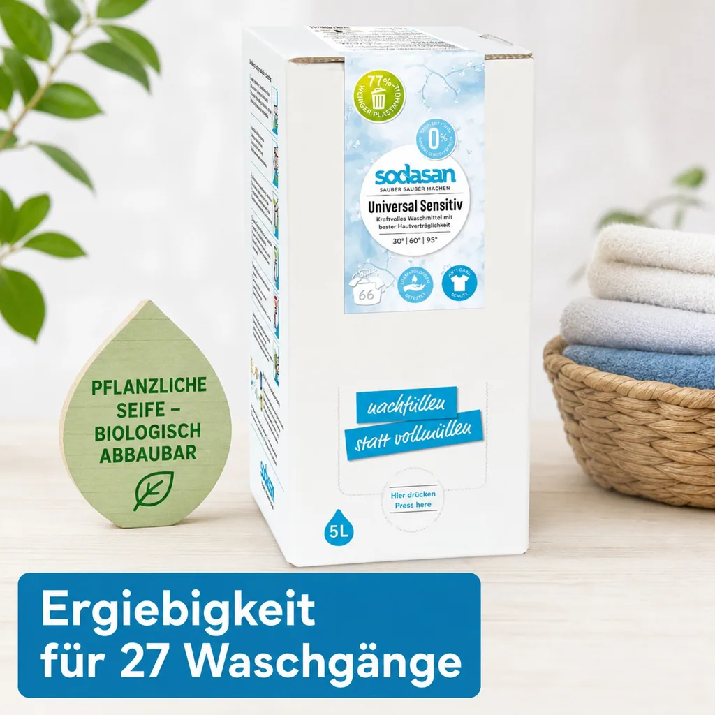 SODASAN Universal Waschmittel sensitive 5 Liter Bag in Box