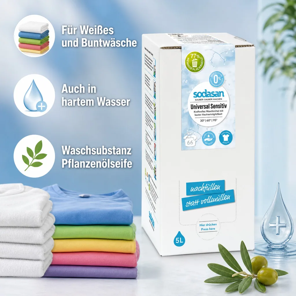 SODASAN Universal Waschmittel sensitive 5 Liter Bag in Box