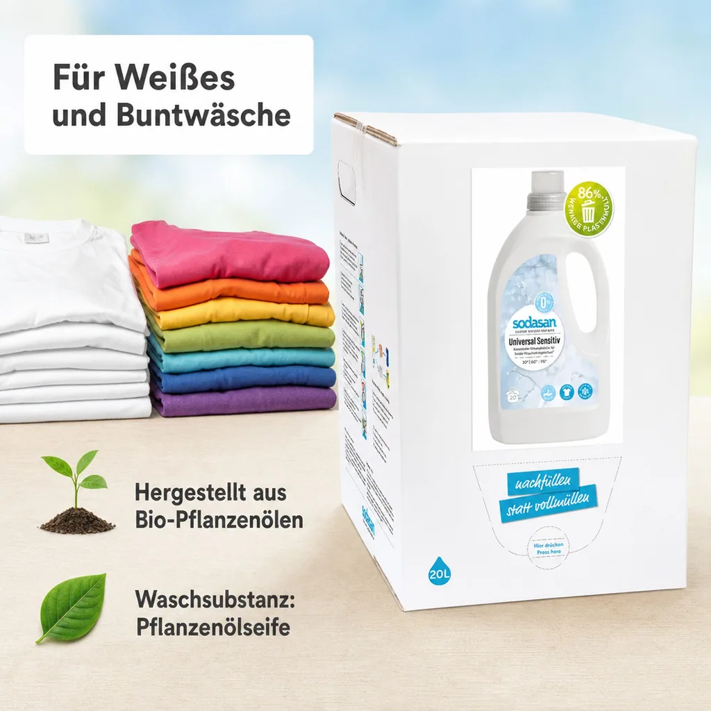 SODASAN Universal Waschmittel sensitive 20 Liter Bag in Box