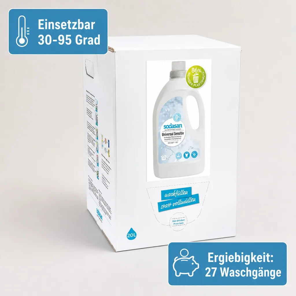 SODASAN Universal Waschmittel sensitive 20 Liter Bag in Box