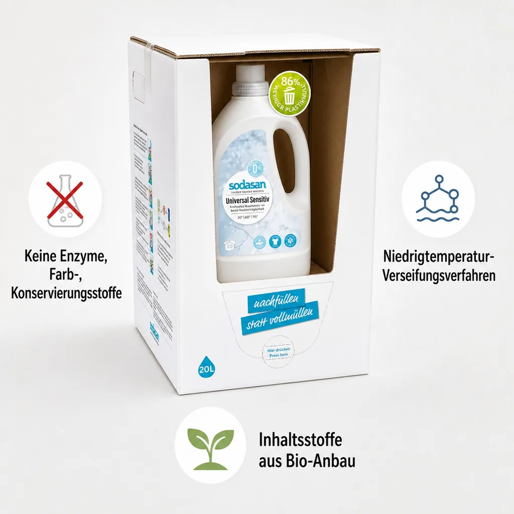 SODASAN Universal Waschmittel sensitive 20 Liter Bag in Box