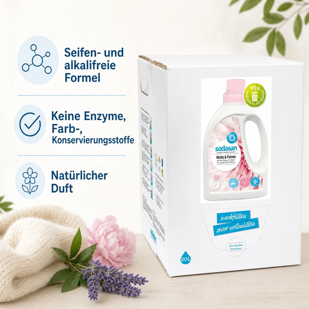 SODASAN Woll- & Feines Flüssigwaschmittel 20 Liter Bag in Box