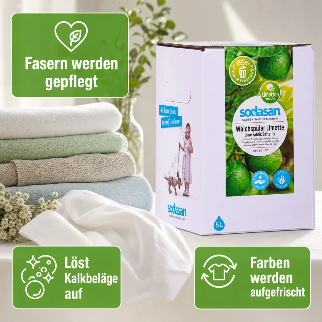 SODASAN Weichspüler Limette 5 Liter Bag in Box