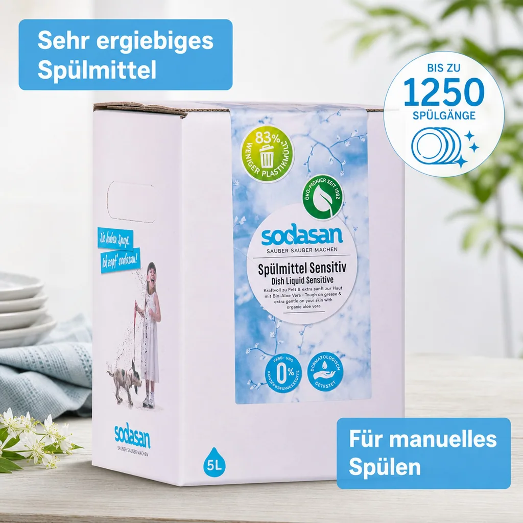 SODASAN Spülmittel Sensitive 5 Liter Bag in Box