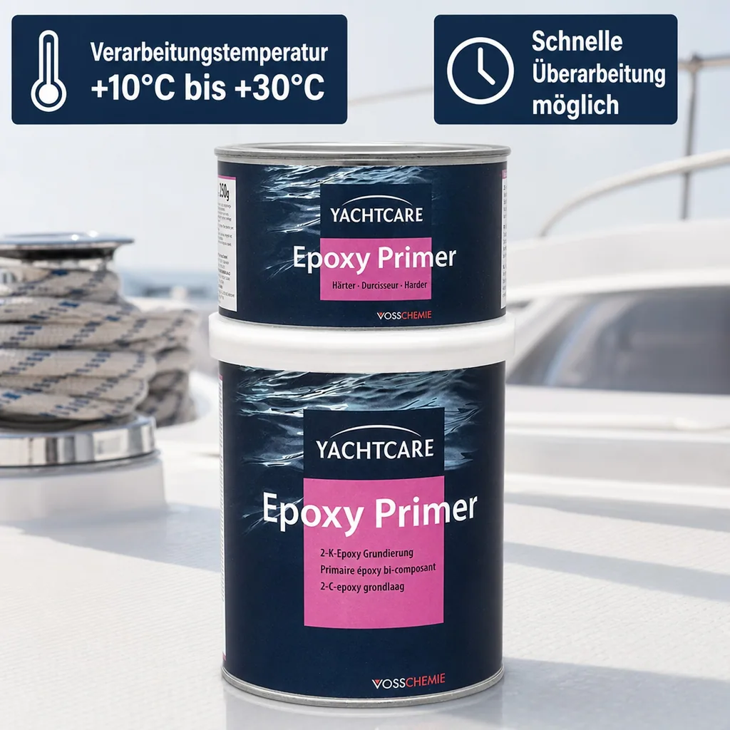 YACHTCARE Epoxy Primer 2K - 750 ml Grundierung für Antifouling weiß