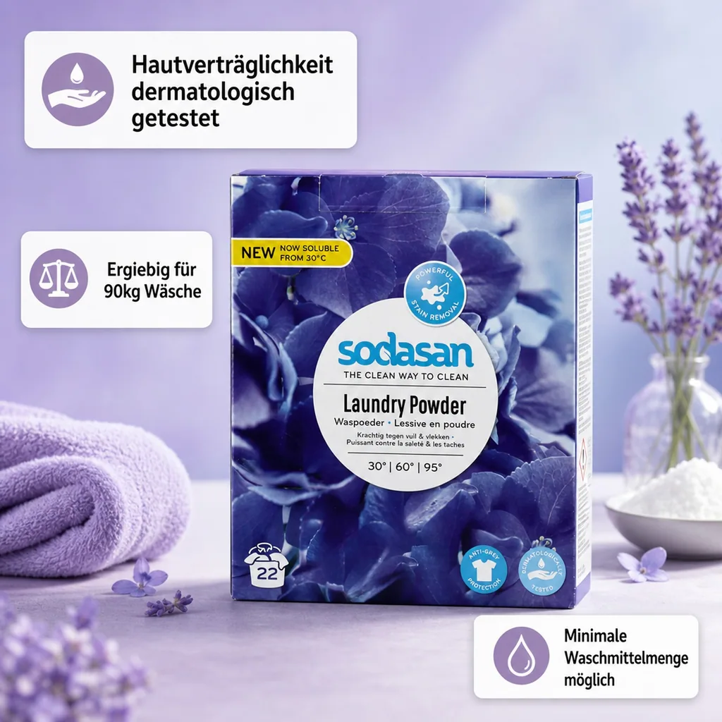 SODASAN COLOR Waschpulver Lavendel 1,01 kg