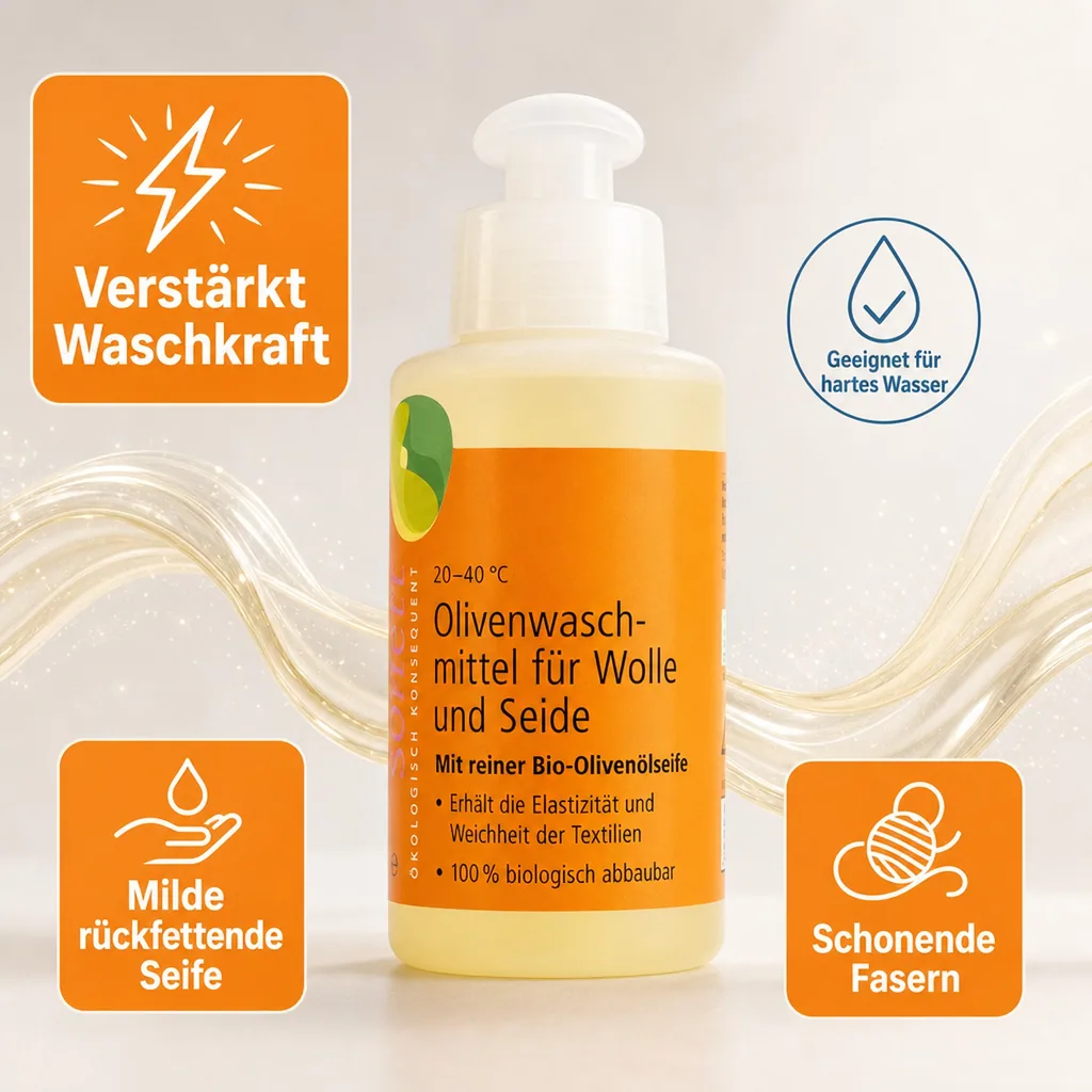 SONETT Waschmittel flüssig Olive 120 ml WOLLE & SEIDE