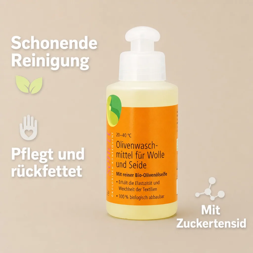SONETT Waschmittel flüssig Olive 120 ml WOLLE & SEIDE
