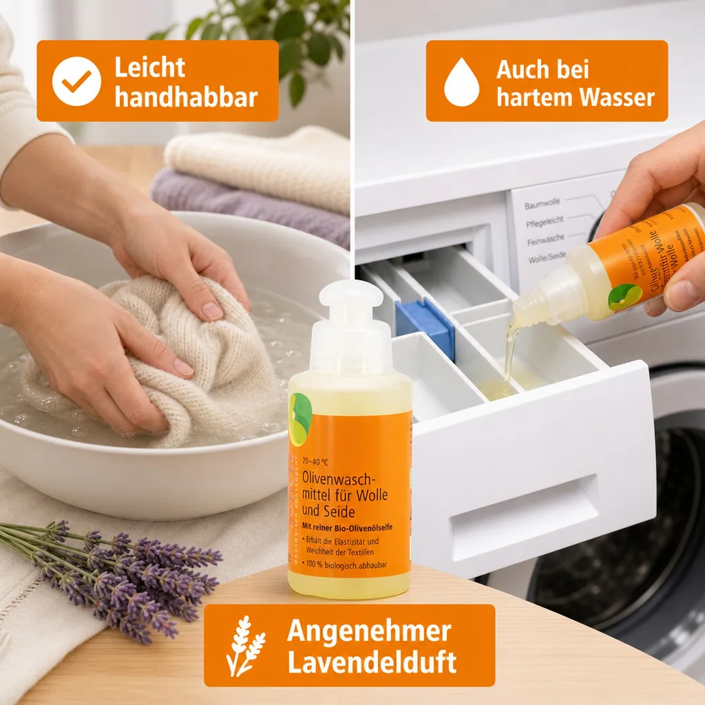 SONETT Waschmittel flüssig Olive 120 ml WOLLE & SEIDE