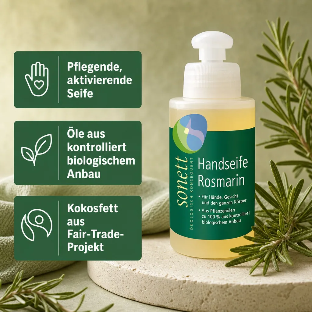 SONETT Handseife Rosemarin 120 ml Probiergröße