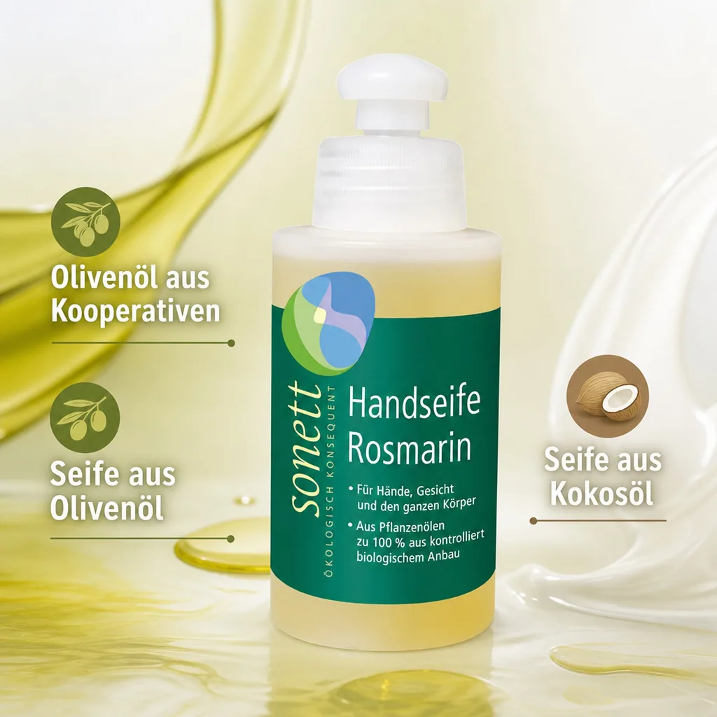 SONETT Handseife Rosemarin 120 ml Probiergröße