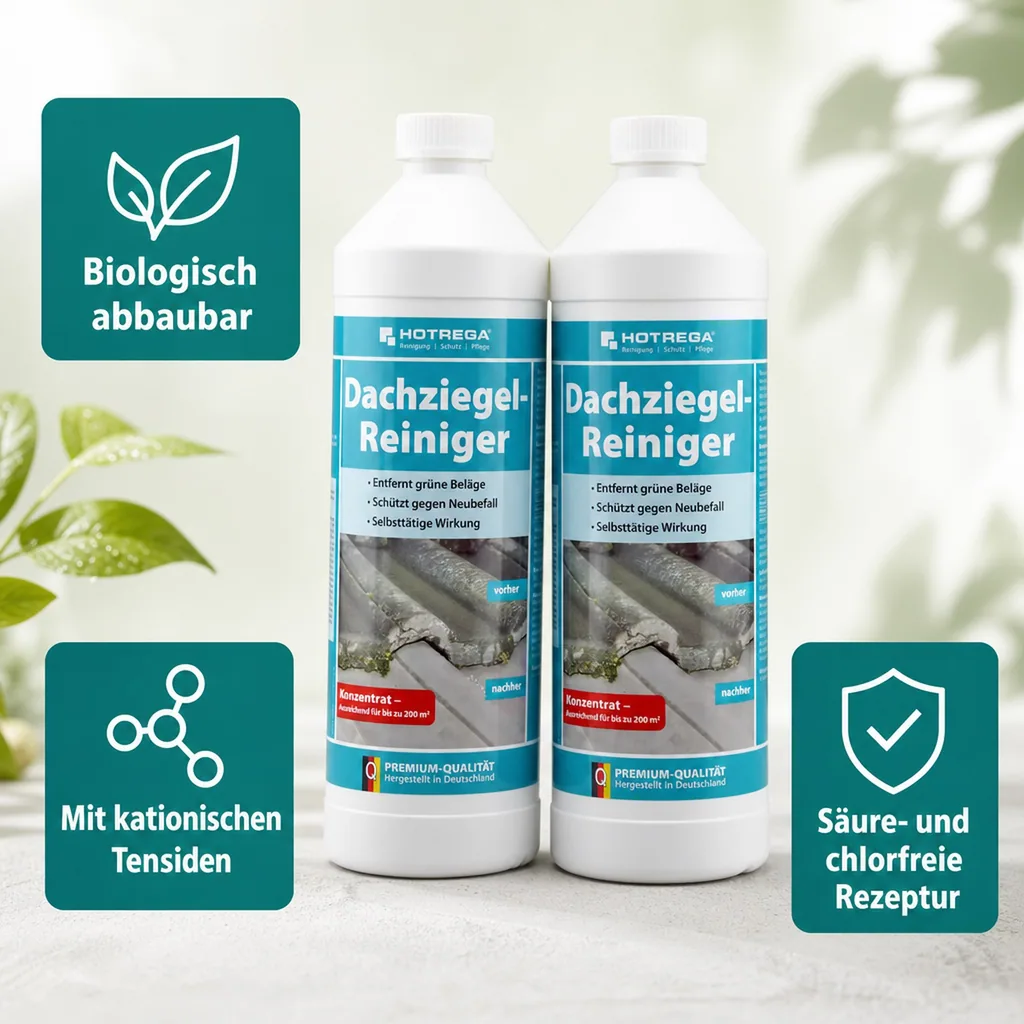HOTREGA Dachziegel Reiniger Konzentrat 2 x 1 Liter