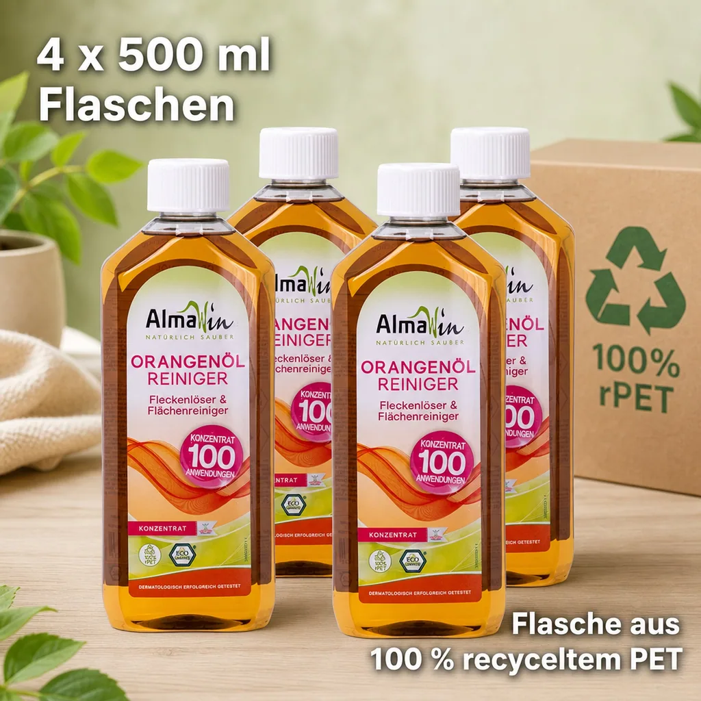 ALMAWIN Orangenölreiniger 500 ml x 4 Flaschen Konzentrat