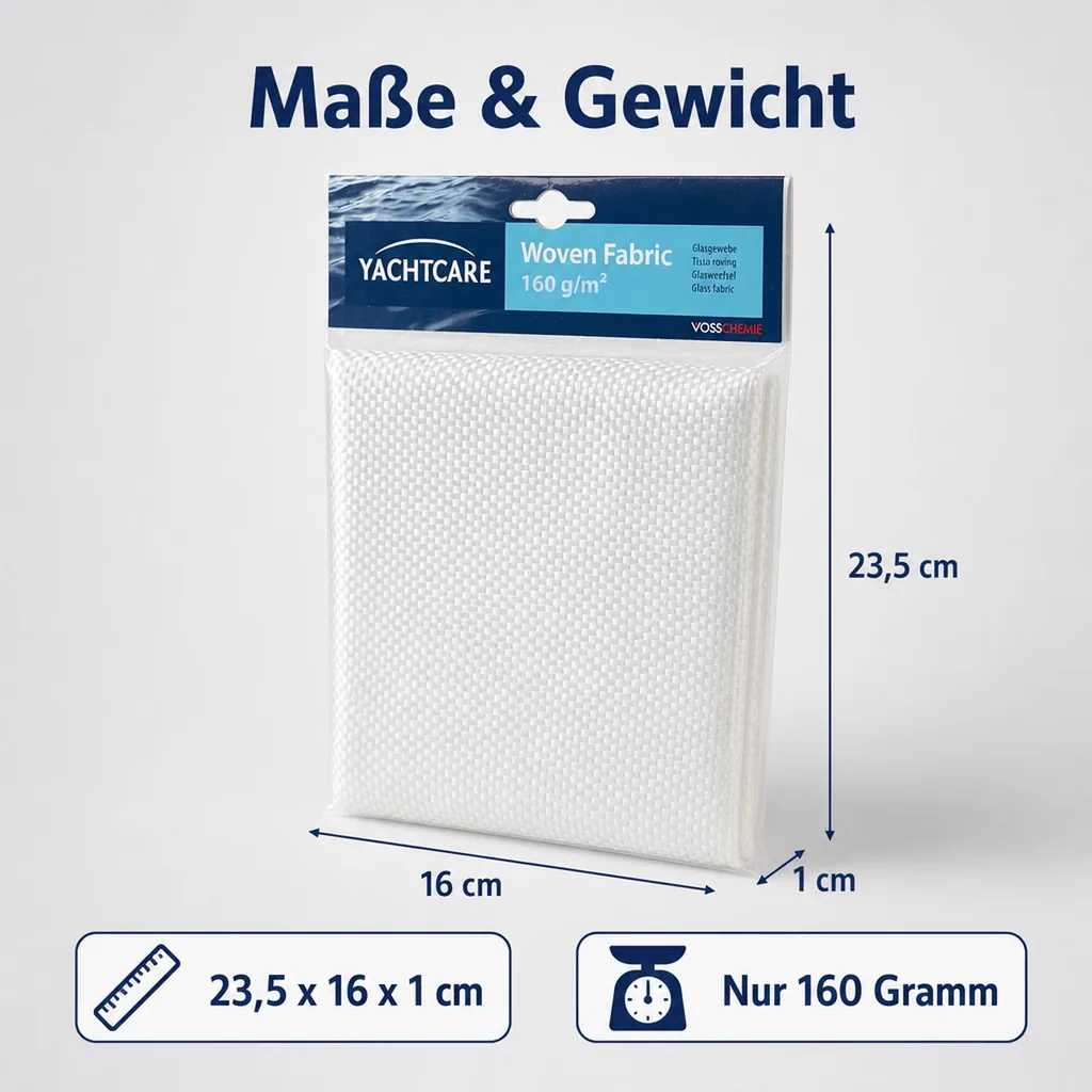 YACHTCARE Woven Fabric 160 g Glasgewebe 1,0 m² Inhalt
