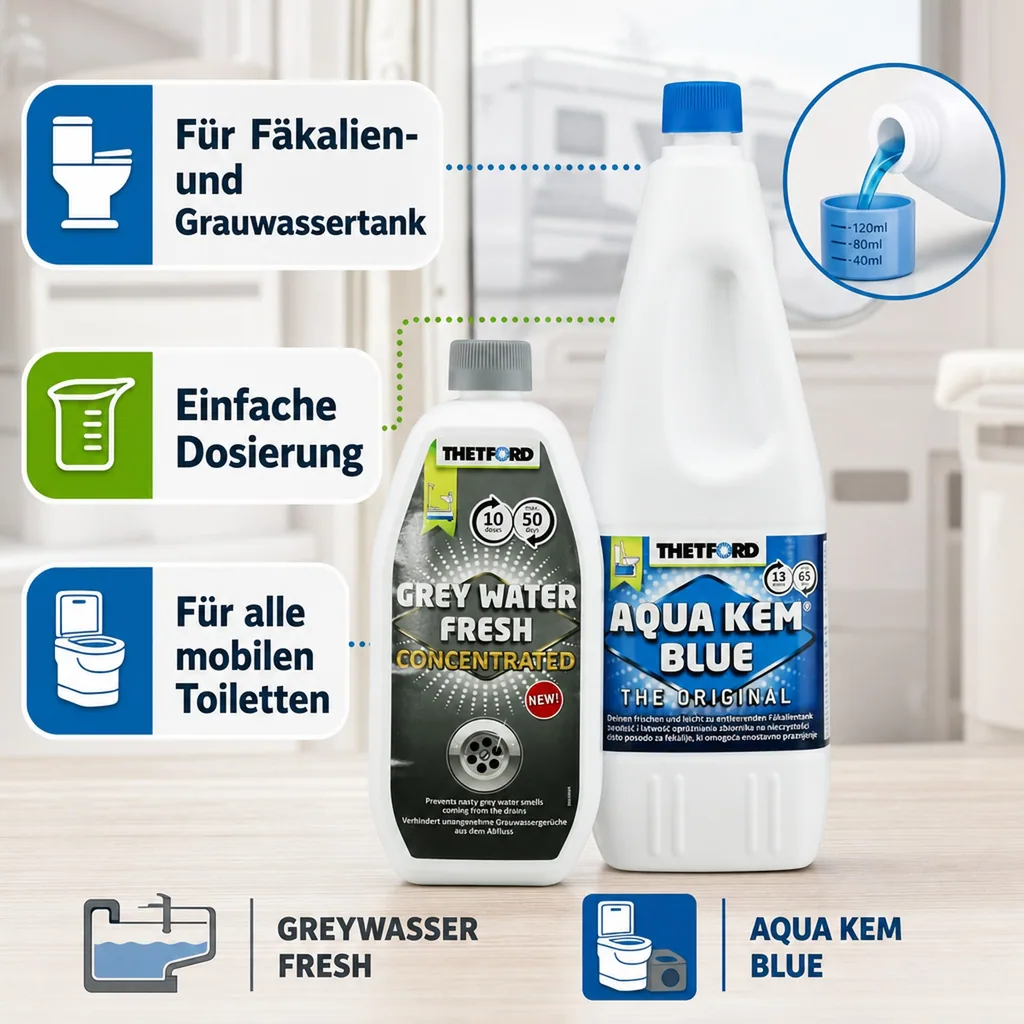THETFORD Duopack Aqua Kem Blue 2 Liter & Grey Water Fresh 0,78 Liter