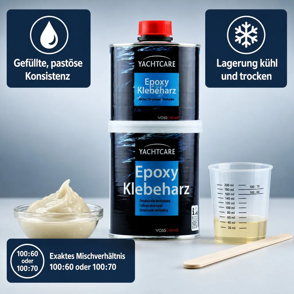 YACHTCARE Epoxy Klebeharz 1 kg Komponente A + B