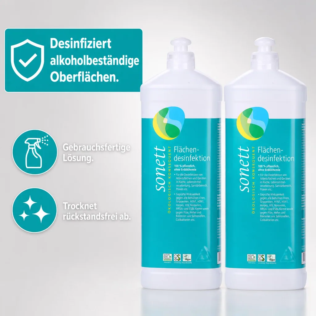 SONETT Flächendesinfektion 2 x 1 Liter DVG gelistet