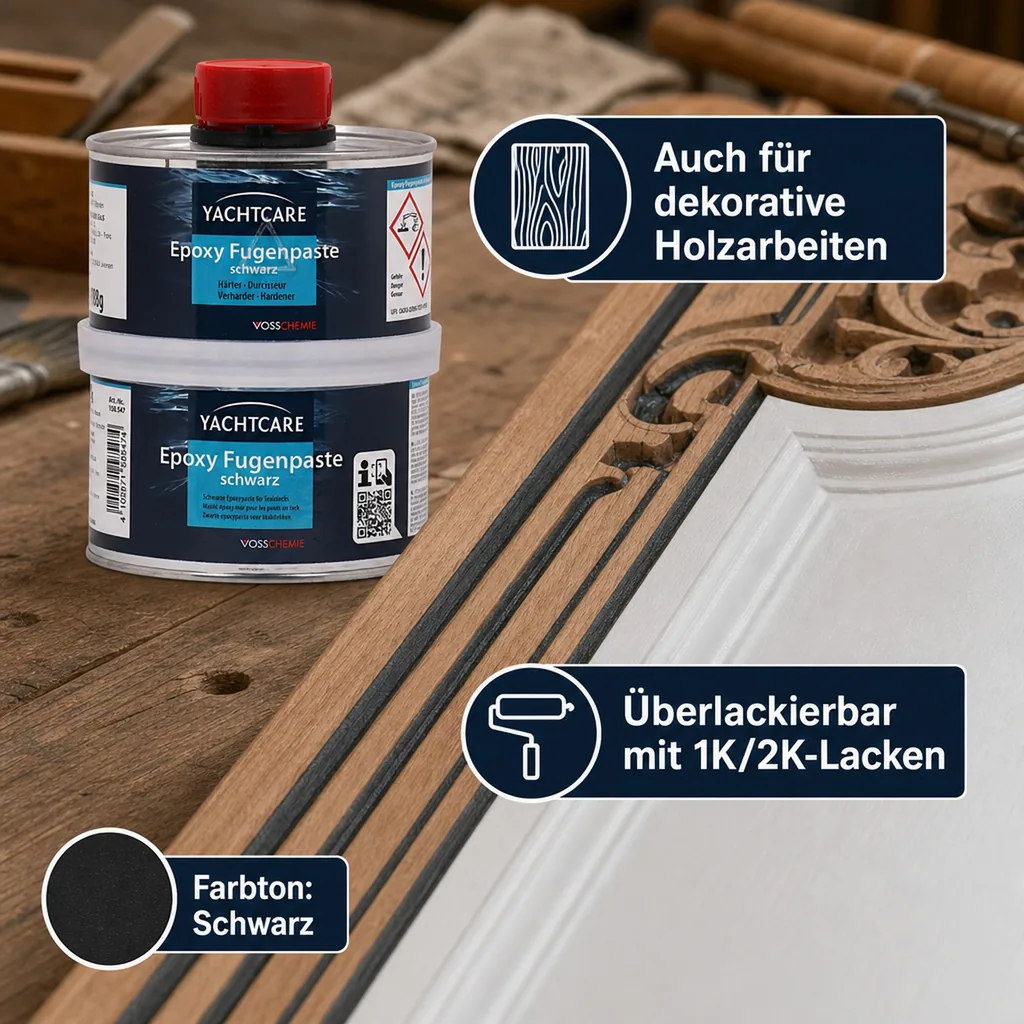 YACHTCARE EP Fugenpaste schwarz A+B 500