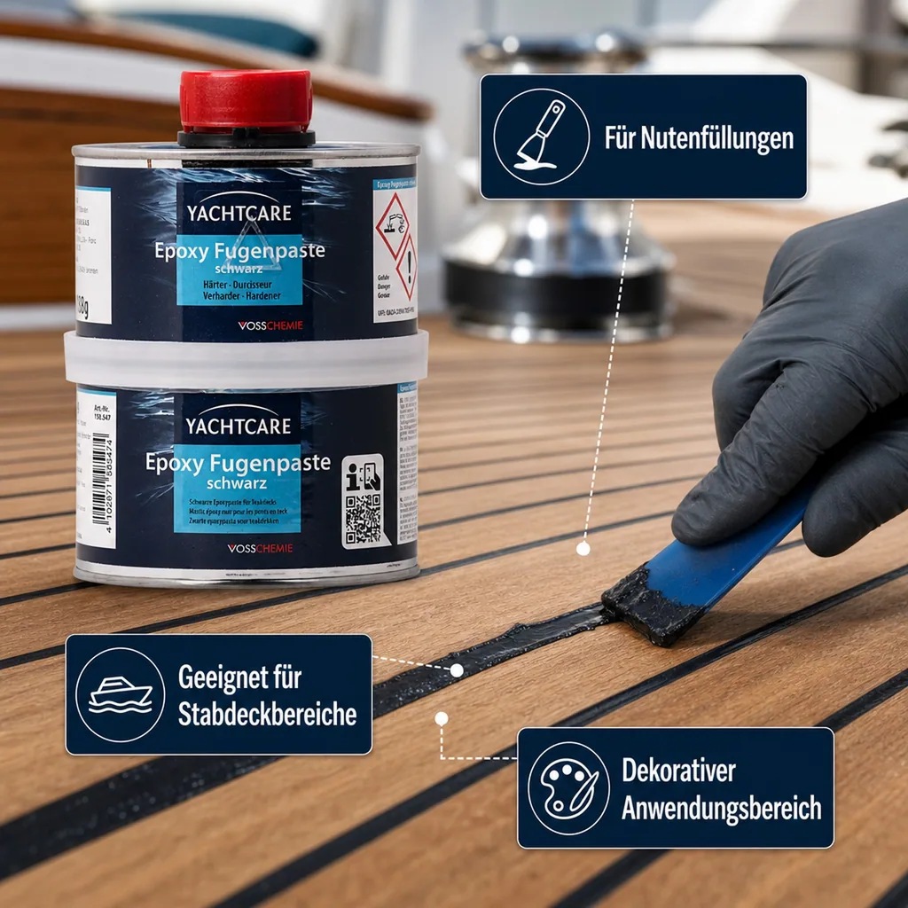 YACHTCARE EP Fugenpaste schwarz A+B 500
