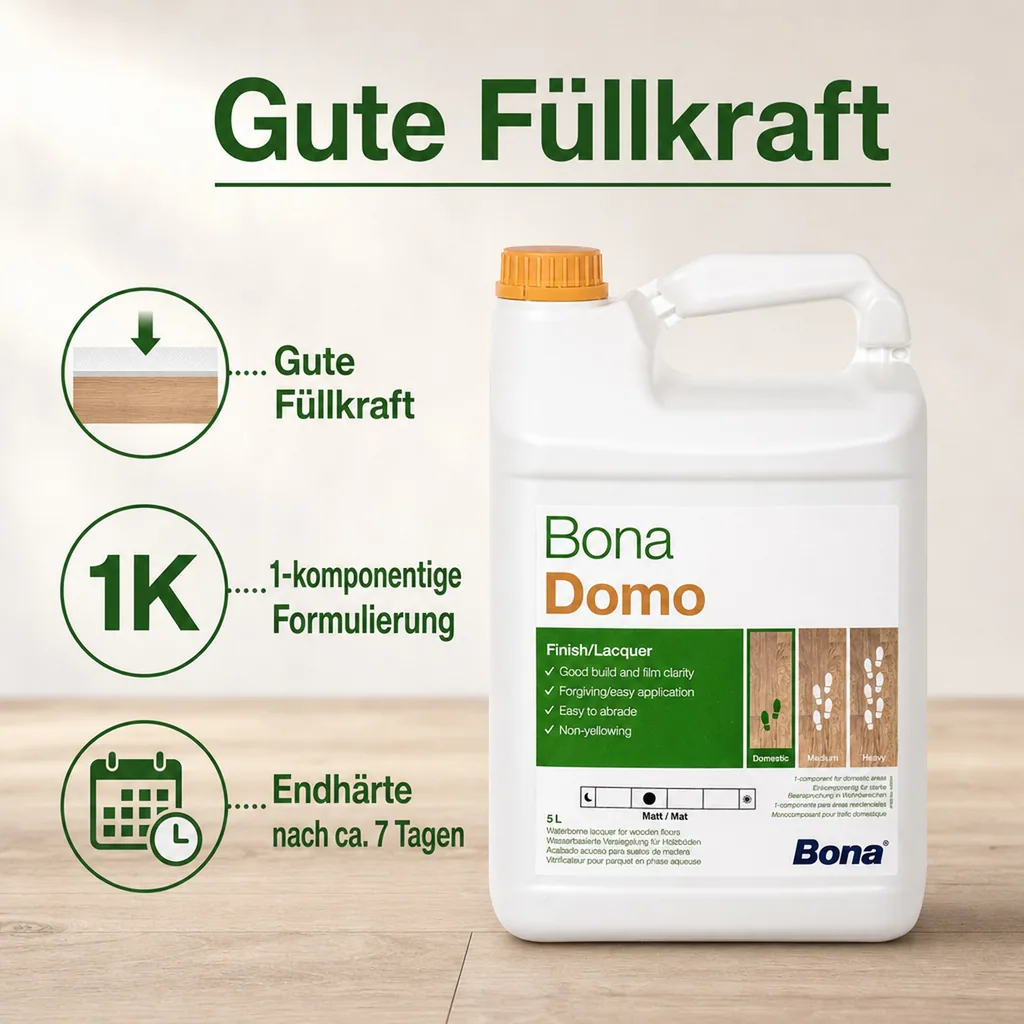 BONA Domo 5 Liter matt 1K Wasserlack