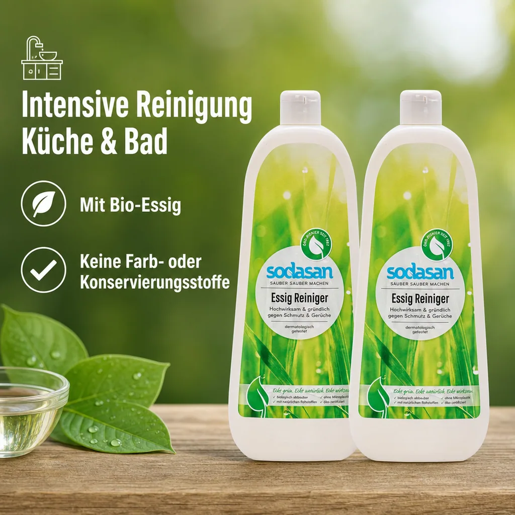 SODASAN Essigreiniger 2 x 1 Liter