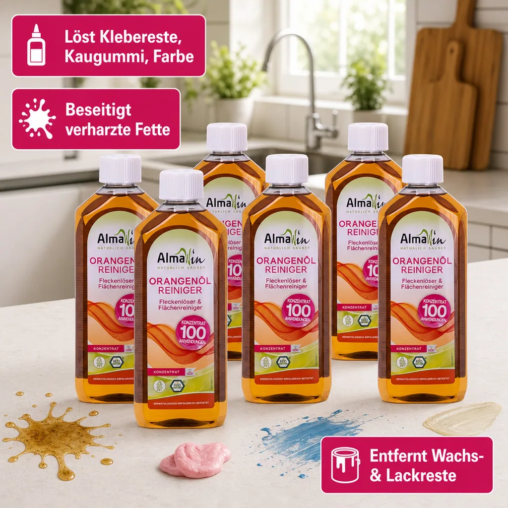 ALMAWIN Orangenölreiniger 500 ml x 6 Flaschen Konzentrat