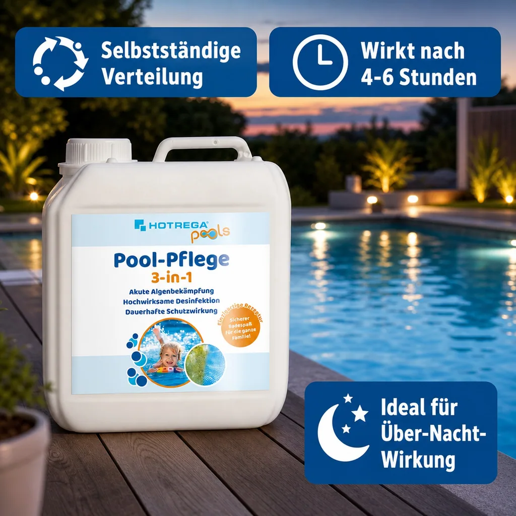 HOTREGA Pool-Pflege 3-in-1 Algenbekämpfung 2 Liter