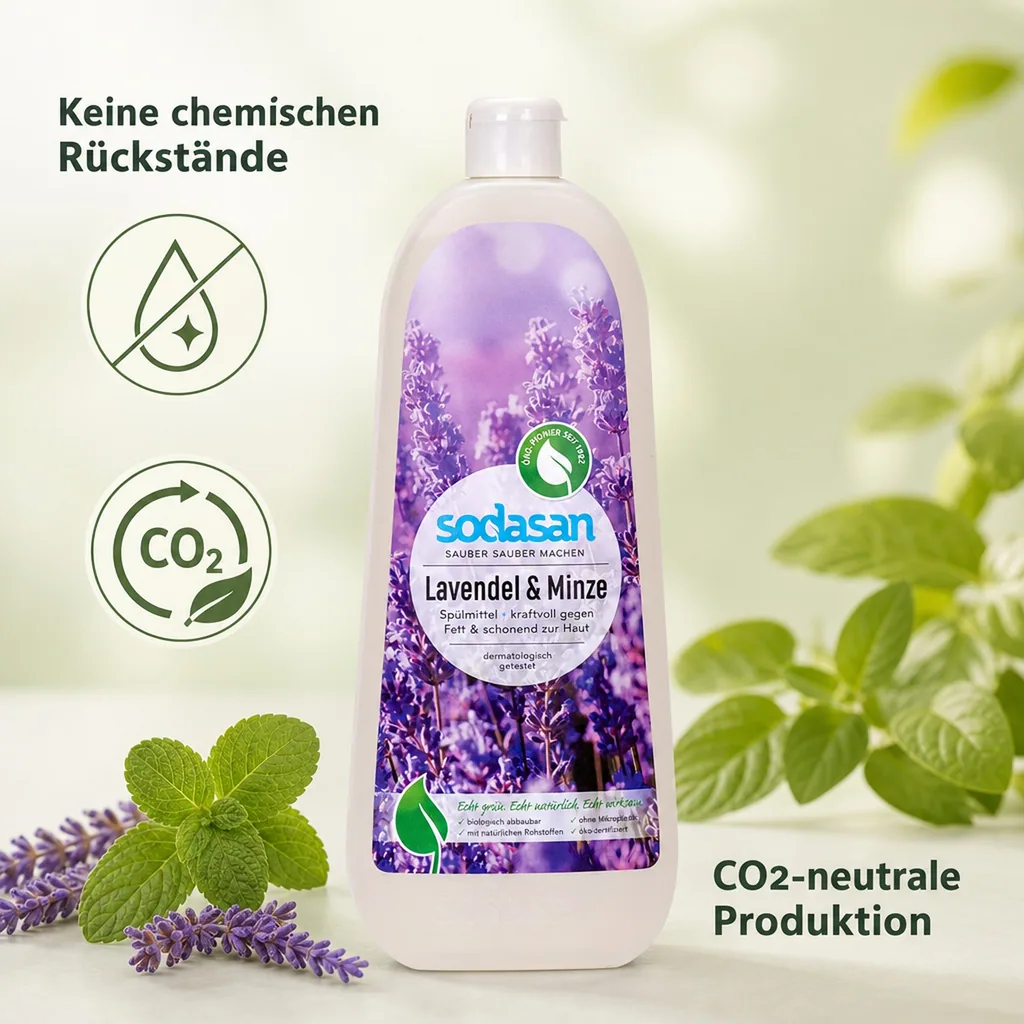 SODASAN Spülmittel Lavendel & Minze 1 Liter