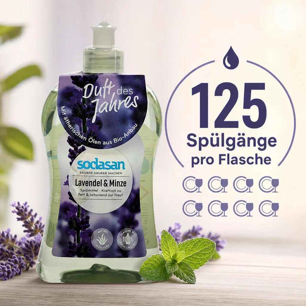 SODASAN Spülmittel Lavendel & Minze 500 ml