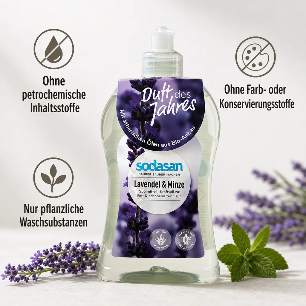 SODASAN Spülmittel Lavendel & Minze 500 ml