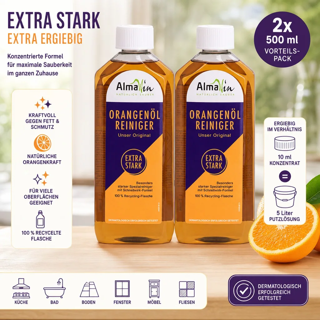 ALMAWIN Orangenölreiniger extra stark 2 x 500 ml Konzentrat