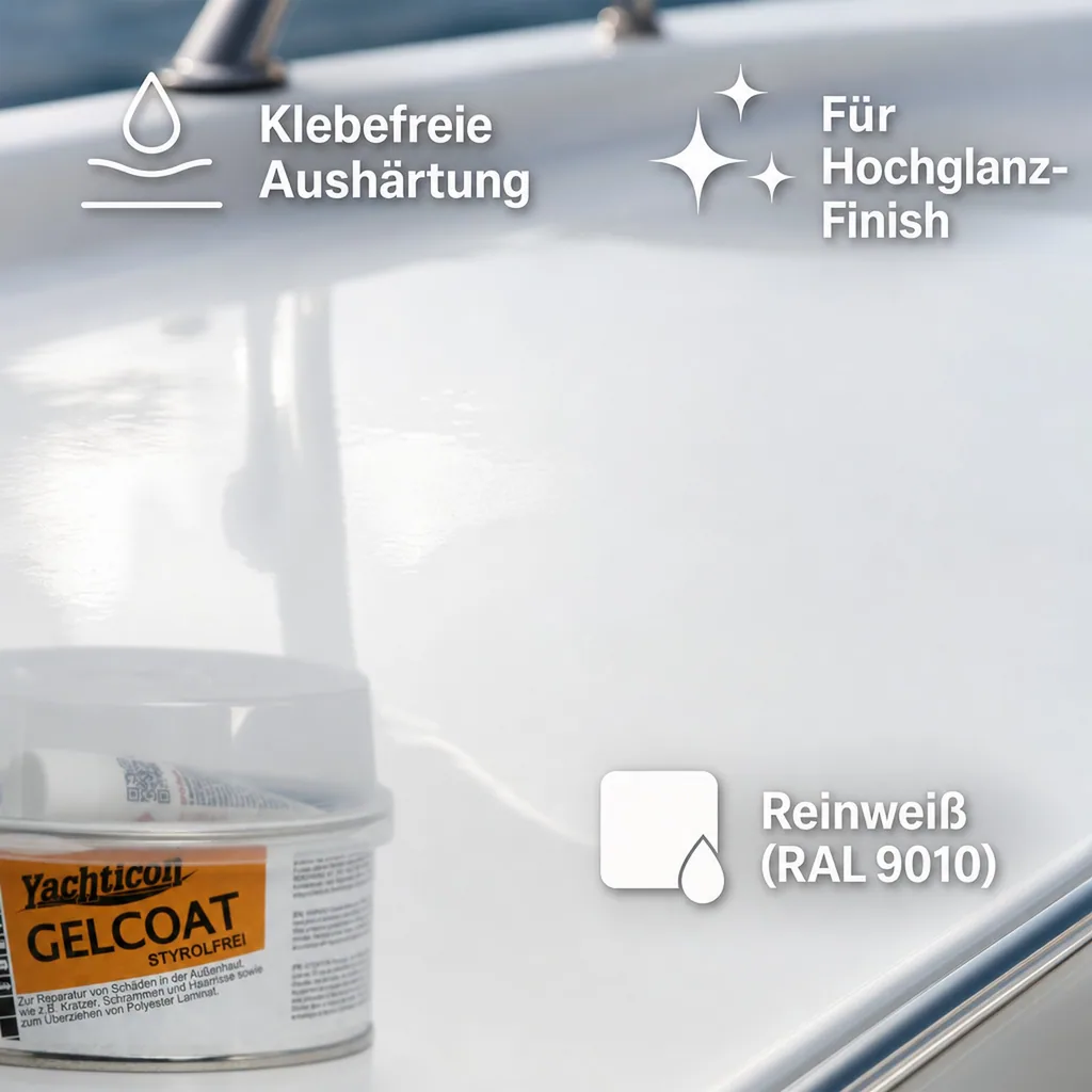 YACHTICON Gelcoat Spachtel styrolfrei 250 g RAL 9010 reinweiß