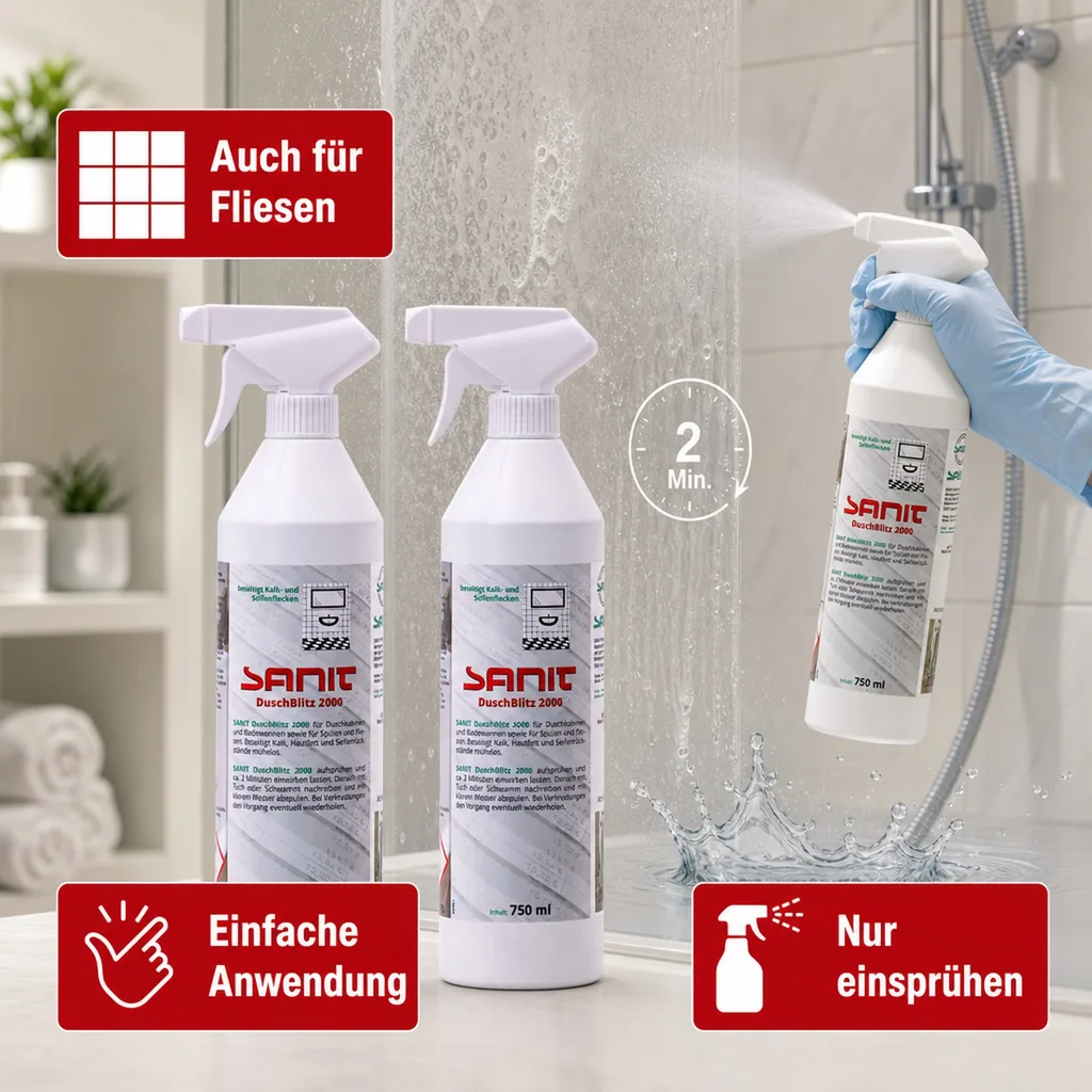 SANIT DuschBlitz 2000 - 2 x 750 ml Sprüfflasche