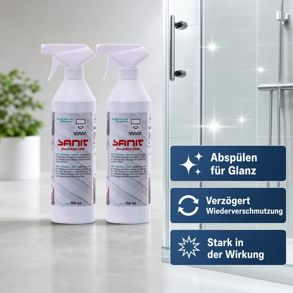 SANIT DuschBlitz 2000 - 2 x 750 ml Sprüfflasche