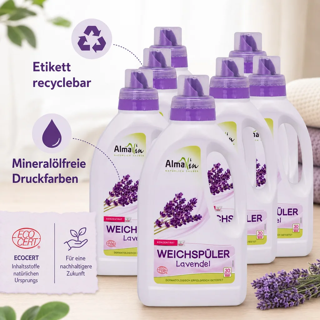 ALMAWIN Weichspüler 6 x 750 ml mit Lavendelduft